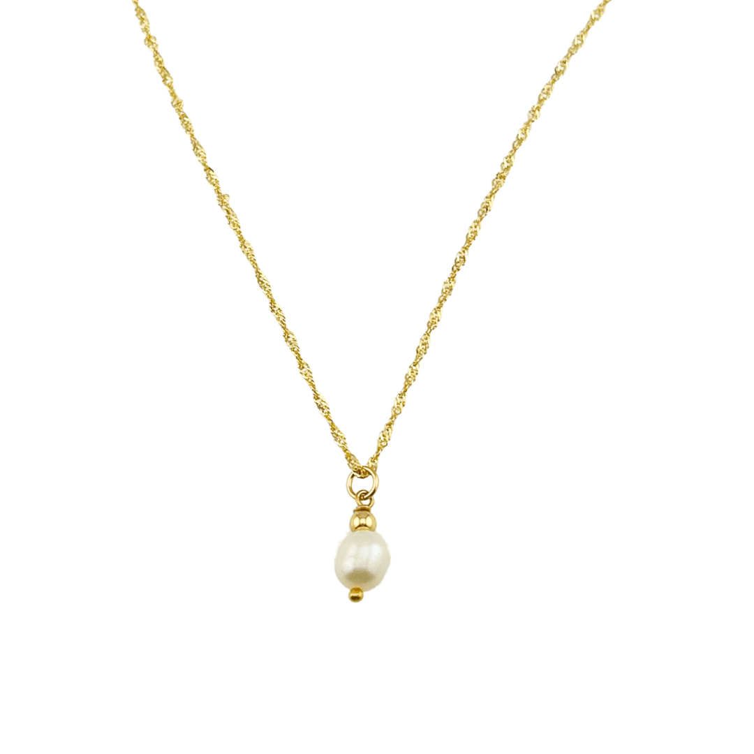 Dainty Cultured Pearl Necklace (White Pearl)