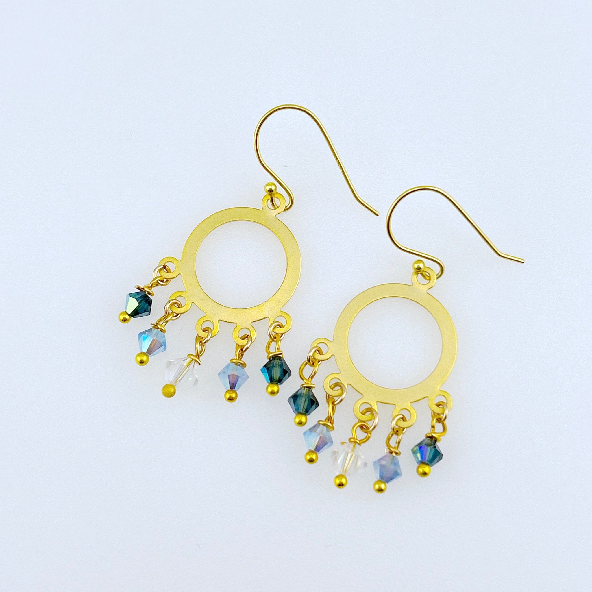 "Elsie" Earrings in Ombre Blue
