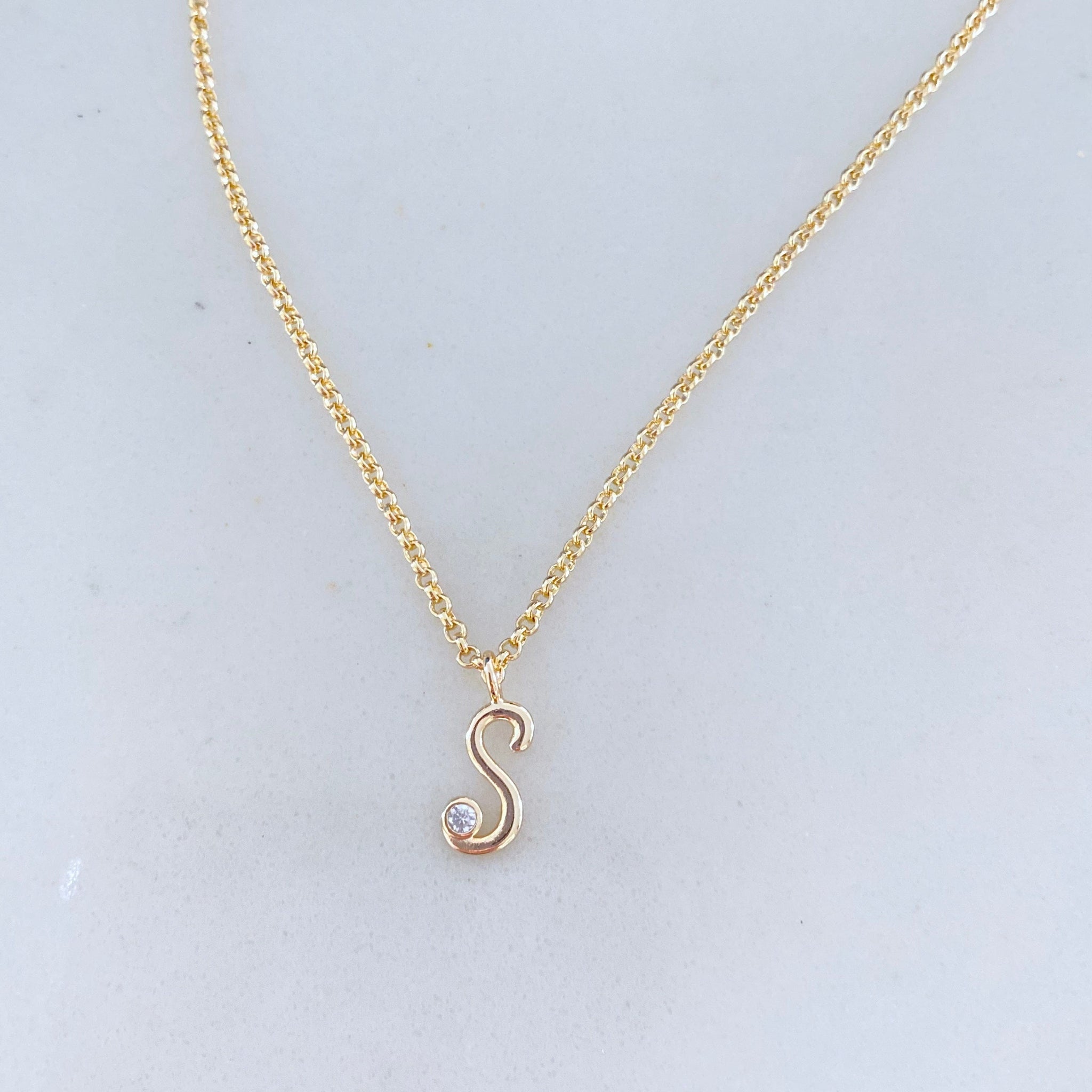 Initial Necklace (Script Style)