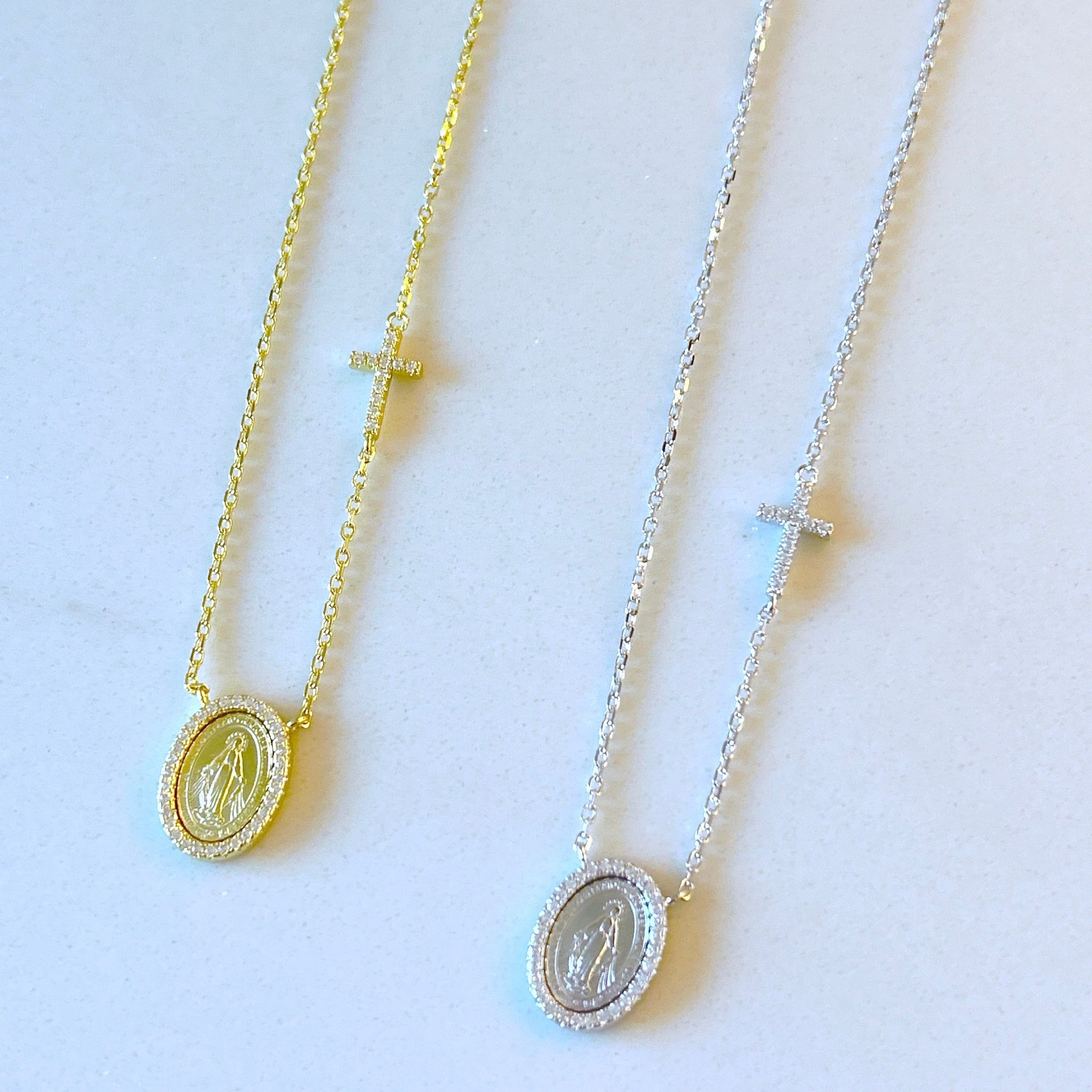 Miraculous Medal /Cross Necklace