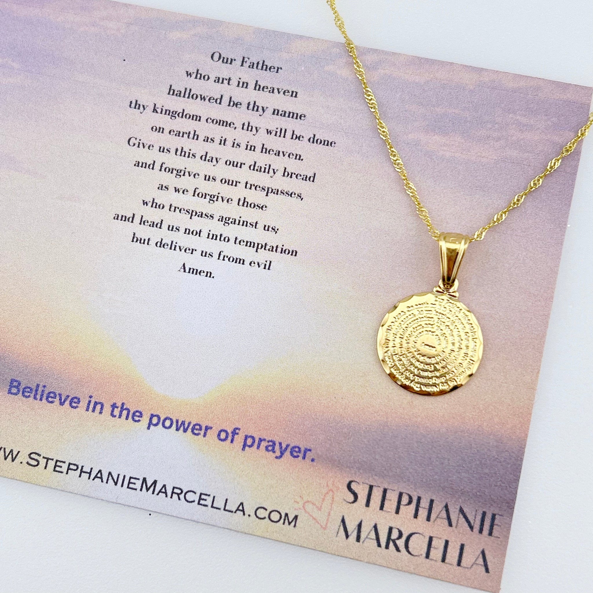 "Our Father" Prayer  Necklace