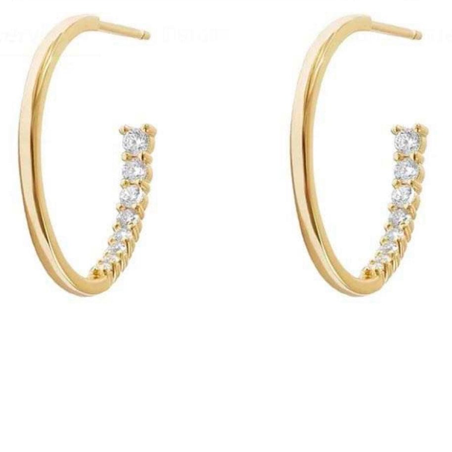 "Portia" Hoops with Inner Cz