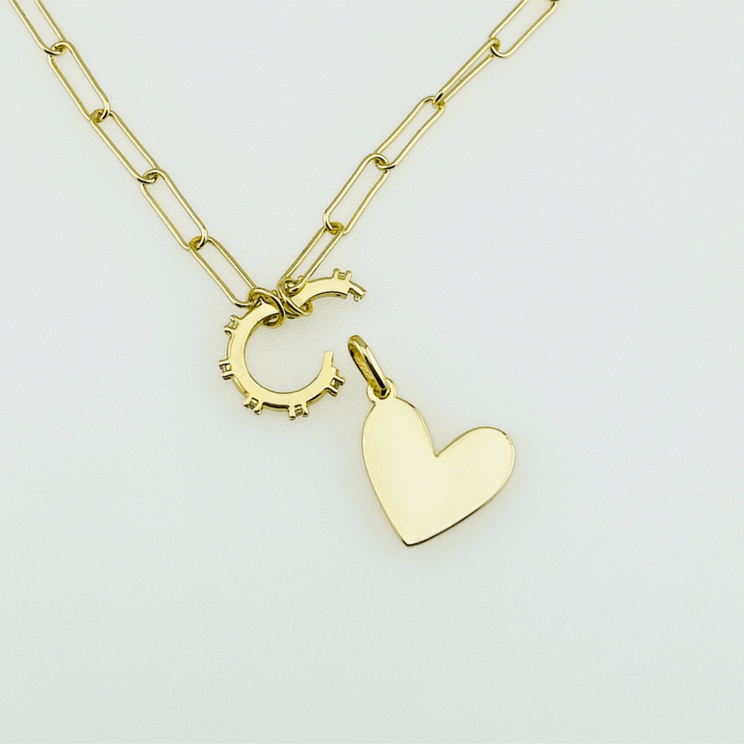 Paperclip Necklace with Removable Heart Charm