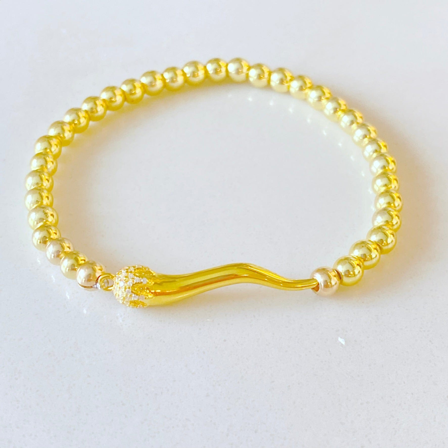“Ventura” Cornicello Connector Bracelet (Gold)