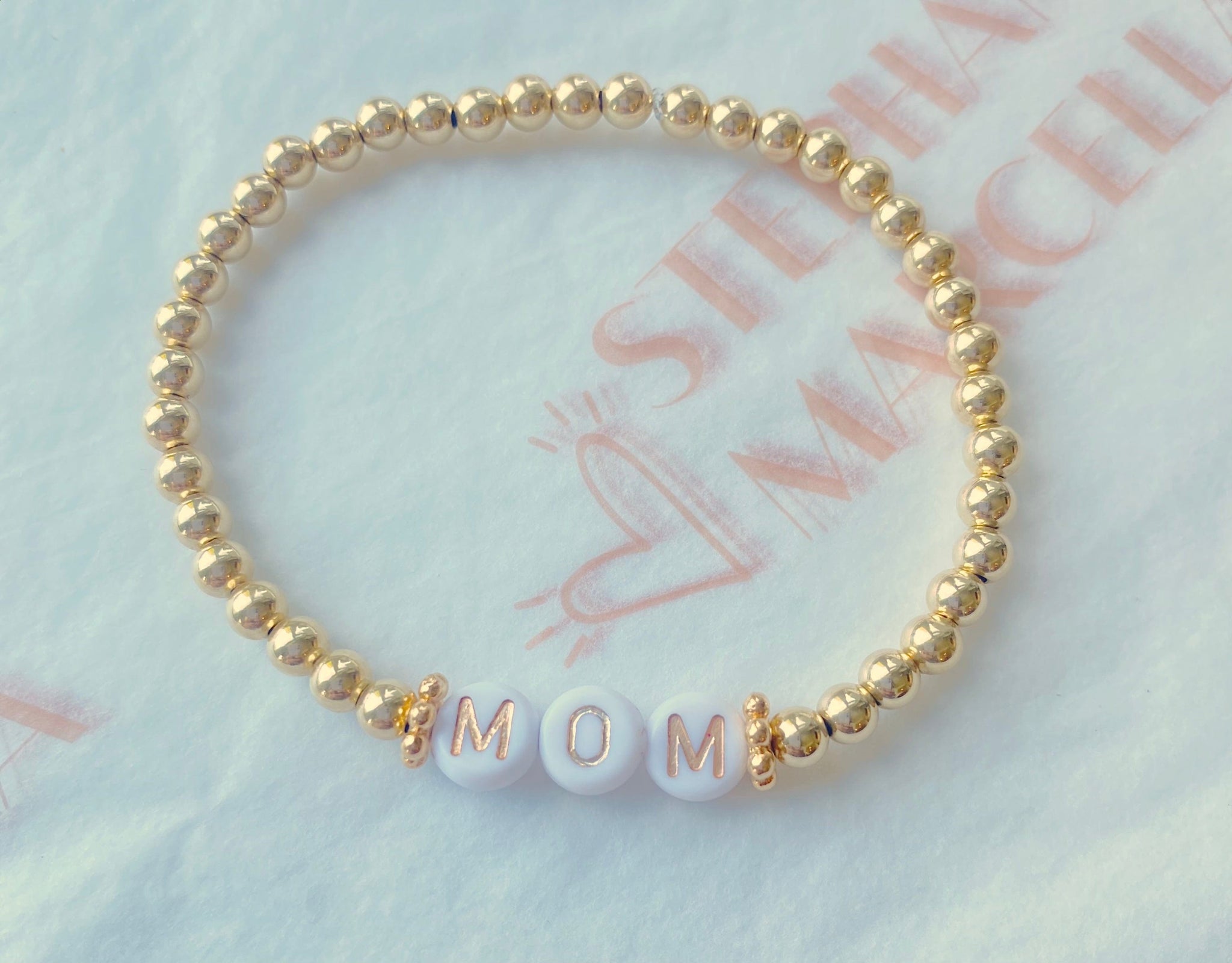 "Name/Mom" Bracelet Gold