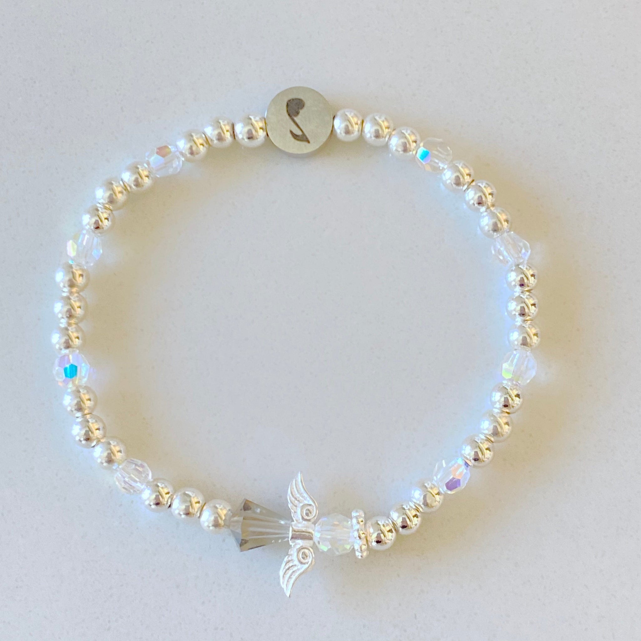 "Evangeline" Faceted Crystal & Polished Bead Bracelet