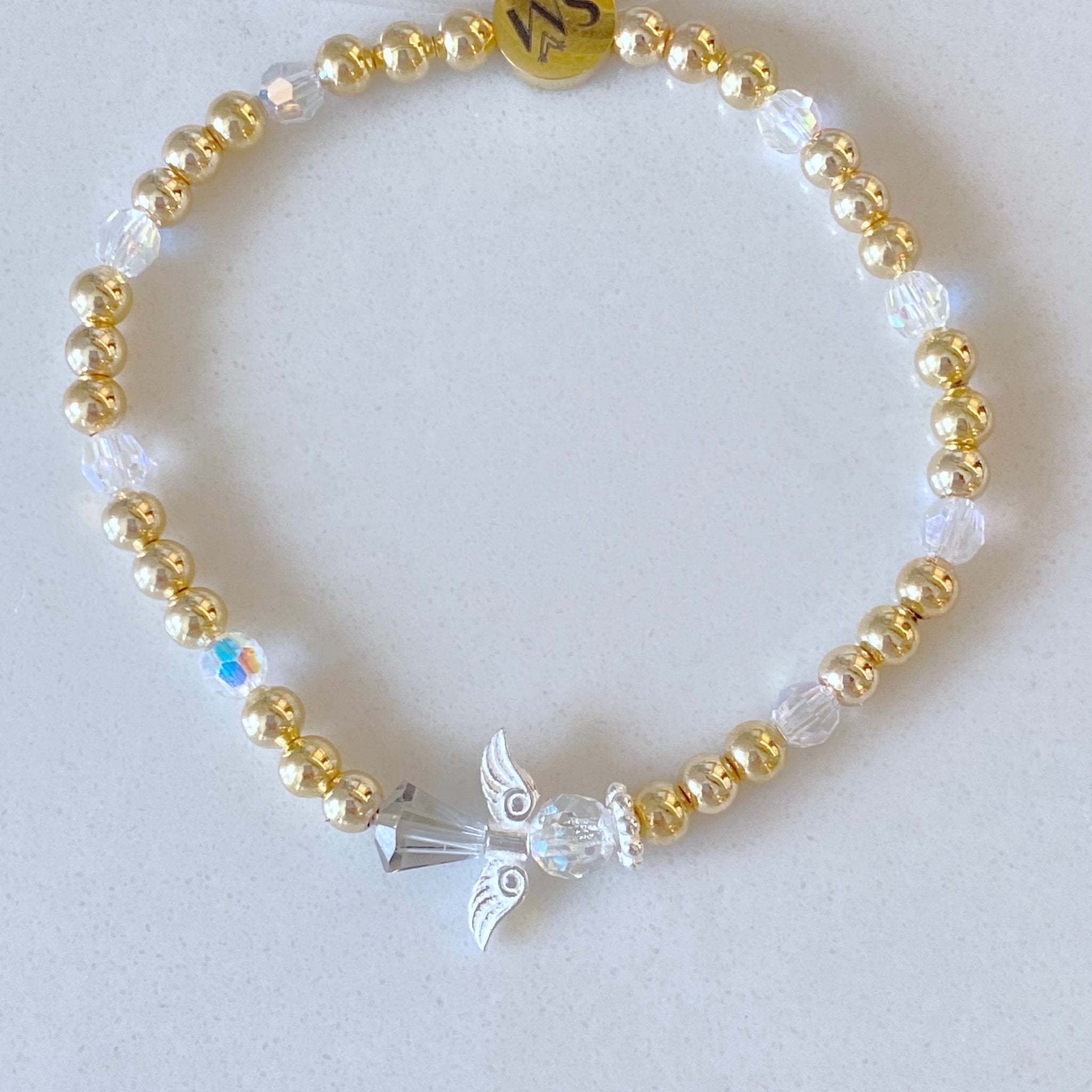 "Evangeline" Faceted Crystal & Polished Bead Bracelet